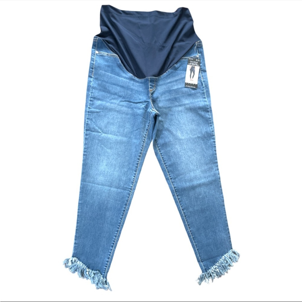 Sofia Vergara Maternity Rosa high curvy skinny frayed ankle 16